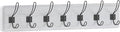HBCY Creations Whitewash Solid Wood Wall Mounted Coat Rack with Shelf, 7 Hooks, 34" Long - Kitchen, Mudroom, Entryway, Bathroom - Includes Mounting Hardware, Coat Hanger, Dog Leash Hooks, Towel Rack-Ruum Studio Home