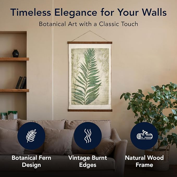 American Art Decor Leaf Wall Scroll Tapestry with Rope-Ruum Studio Home