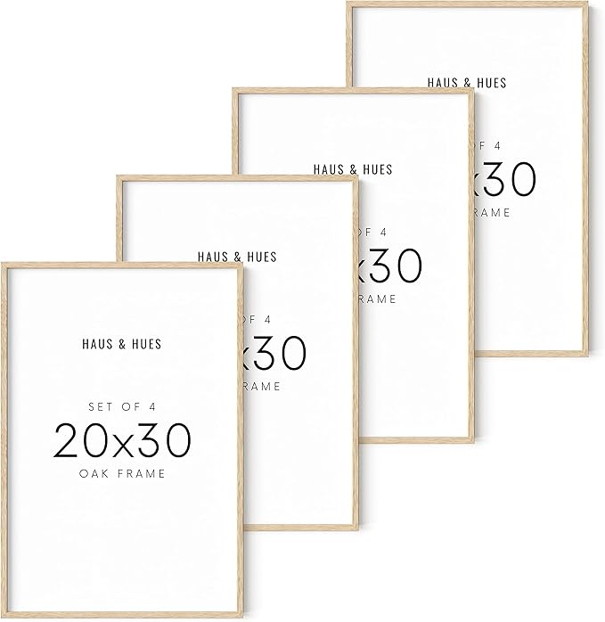 HAUS AND HUES 20x30 Picture Frames Set of 4 - 20x30 Inch Frames, Beige-Ruum Studio Home