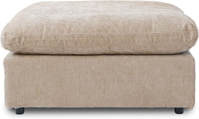 JACH Modular Ottoman Seater for Living Room, Cushion Covers Removable, Minimalist Comfy Footstool, Breathable Ottoman for Living Room Apartment (Khaki)-Ruum Studio Home