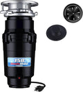 Waste Maid 10-US-WM-158-3B Garbage Disposal Anti-Jam Stainless Steel Food Waste Grinding System, 1/2 HP Standard, Black-Ruum Studio Home