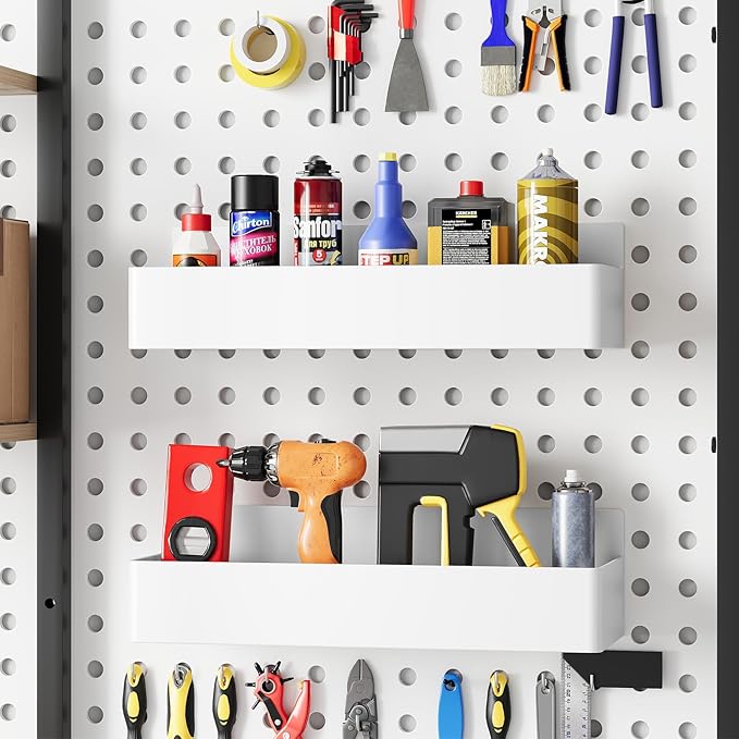 Magnetic Spice Rack for Refrigerator, Kitchen Organizer and Storage Shelf, White (6 Pack)…-Ruum Studio Home