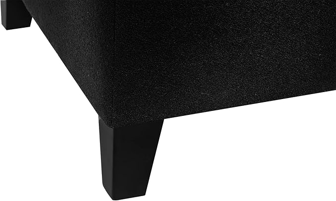 Joveco Storage Ottoman Bench, 51" Rectangle Long Bench, for Bedroom, End Foot of Bed, Living Room, Entryway, Line Black-Ruum Studio Home