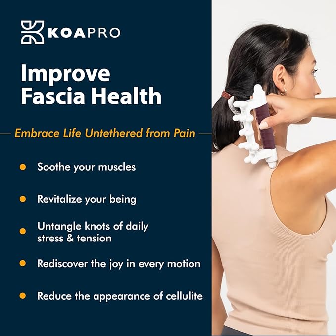 KOAPRO Fascia Massage Tool for Stress Relief - Portable Facia Blaster for Muscle Recovery and Circulation, Revolutionary Myofascial Release Tool for Sore Muscles, Tension, and Holistic Fascia Health-Ruum Studio Home