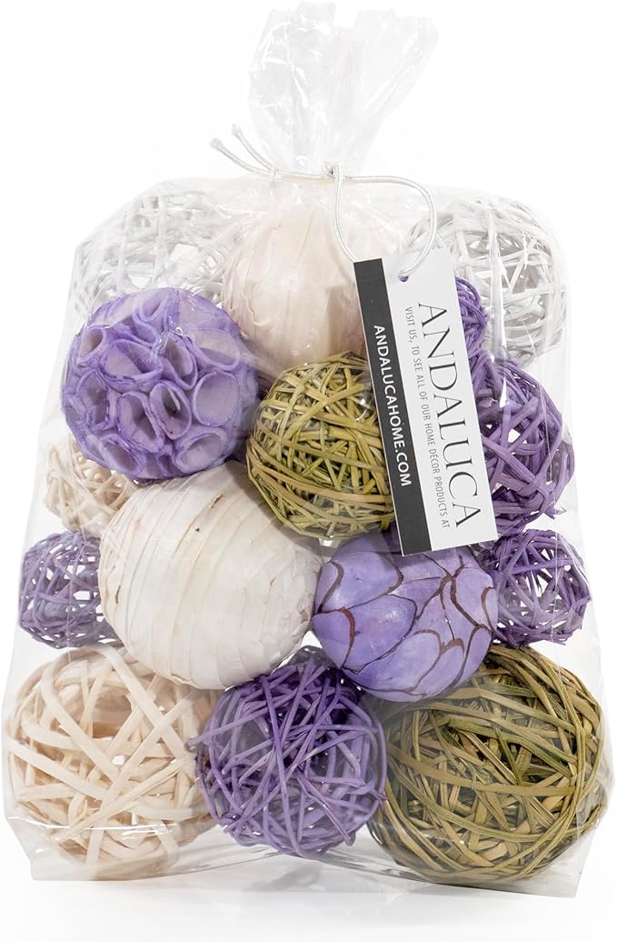 ANDALUCA Decorative Balls Bag Bowl Filler Home Decor (Lavender)-Ruum Studio Home