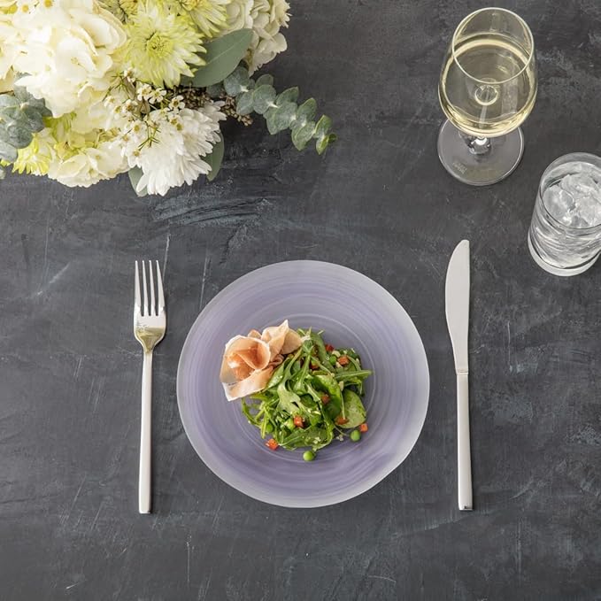 Fortessa Arezzo 18/10 Stainless Steel Flatware, 40 Piece Place Setting (Service for 8), Silver-Ruum Studio Home