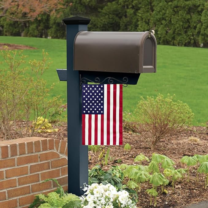 TOPFLAGS American Garden Flag with Wall Garden Flag Hanger Garden Flags Banner Hanger for Wall Outside Yard Small 12x18 Inch-Ruum Studio Home