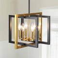 ANKYLHUA Black Gold Chandelier,6-Lights Ceiling Light Fixture E12,Adjustable Hight Pendant Lights Kitchen Island,Chandeliers for Dining Room,Bedroom,Entryway,Foyer-Ruum Studio Home