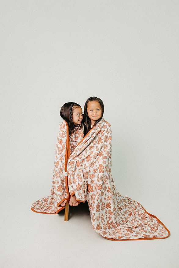 Copper Pearl Jumbo Premium Knit 3 Layer Stretchy Throw Blanket 'Gingerbread'-Ruum Studio Home