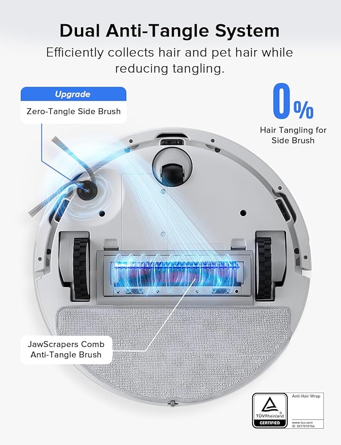 roborock Q7 L5 Robot Vacuum and Mop Combo, 8,000Pa Suction, Upgraded from Q5 Pro, Dual Anti-Tangle System, LiDAR Navigation, No-Go Zones, Self-Charging Robotic Vacuum Cleaner, White-Ruum Studio Home