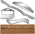 Stainless Steel Muscle Scraper Tool Set, 4-Piece Professional Scraping Tool Physical Therapy Kit with Carrying Case-Ruum Studio Home