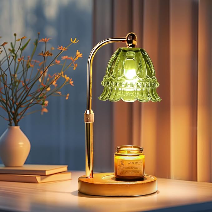GEEZO Fragrance Candle Warmer Lamp，Electric Candle Warmer with Timer & Dimmer，Mom Christmas Birthday Gifts for Women, House Warming Gifts New Home Bedroom Decor-Ruum Studio Home