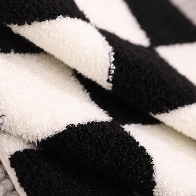 Alysheer Checkered Embroidered Decorative Throw Pillow Covers 18"x 18" Set of 2, Farmhouse Cottage Black White Plaid Tufted Patterned Cotton Canvas Cushion Case for Sofa Couch Bed Living Room-Ruum Studio Home