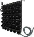 36 Pockets Hanging Planter Bags, Vertical Wall Mounted Plant Planting Grow Bags, Stackable Wall Planter with Timer, Self Watering Hanging Planters for Outdoor Indoor Garden-Black-Ruum Studio Home