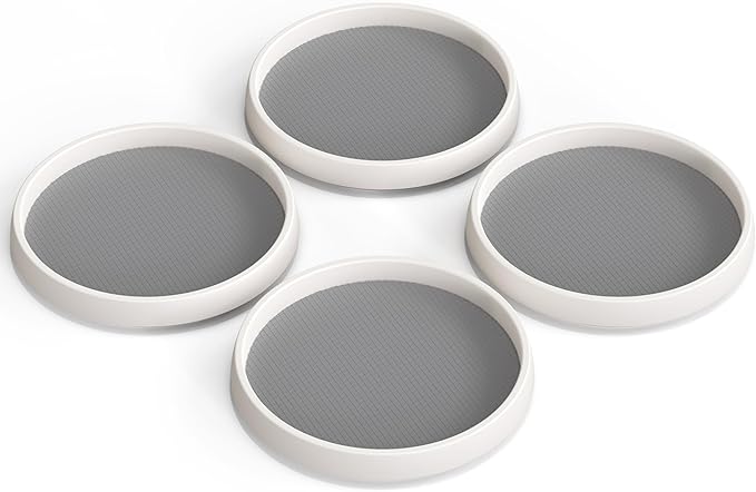 Simple Houseware 10-Inch Lazy Susan Spice Organizer Rotating Tray, 4-Pack-Ruum Studio Home
