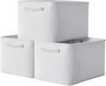TheWarmHome Storage Basket for Shelves - 15.8x11.8x11.8 inch 3 Pack Fabric Storage Cubes, Collapsible Storage Bin for Organizing Organizer Closet Book Gift Dog(White)-Ruum Studio Home