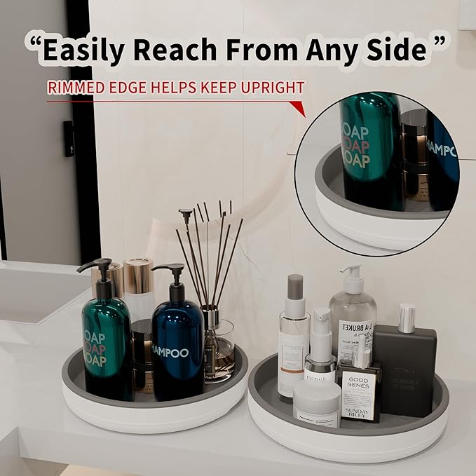 1 Pack 10 Inch Non-Skid Lazy Susan Turntable Organizers - Spinning Rack for Pantry Organization and Storage, Kitchen, Cabinet, Fridge, Bathroom Vanity, Countertop, Under Sink Organizing, Spice Rack-Ruum Studio Home