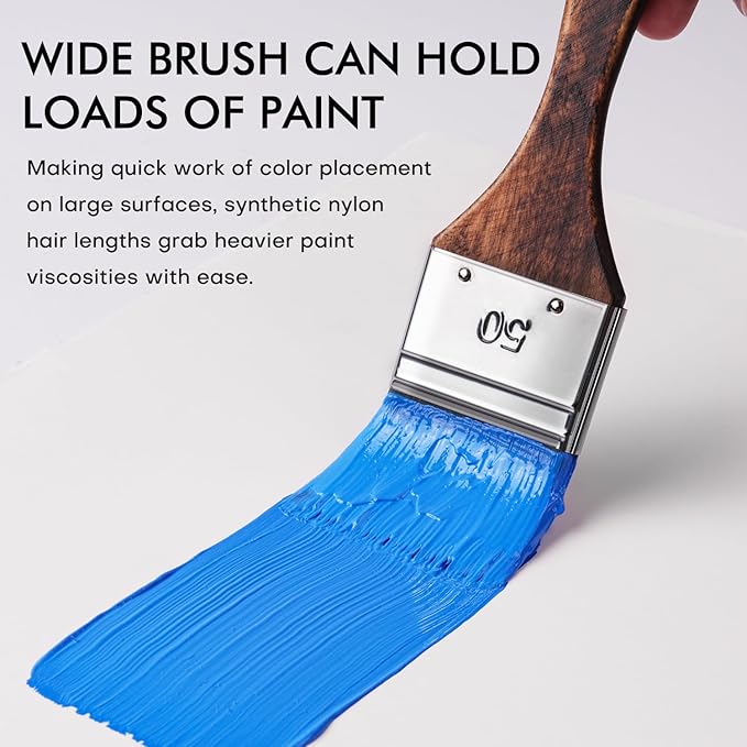 25pcs Paint Brush Set, Fuumuui Acrylic Paint Brushes, Professional Artist Series with Wide Flat, Filbert, Fan, Dagger, Cat Tongue, Round, Angle, Rigger for Oil, Acrylic Canvas Paintings, Face Painting-Ruum Studio Home