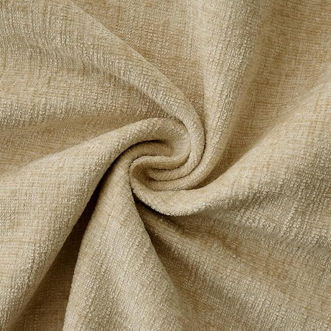 MIULEE Pack of 2 Couch Throw Pillow Covers 26x26 Inch Beige Farmhouse Decorative Pillow Covers with Stitched Edge Soft Chenille Solid Dyed Spring Pillow Covers for Sofa Bed Living Room-Ruum Studio Home