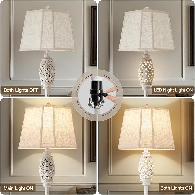 Luvkczc Rustic Floor Lamp with Floral Cutouts & Light, Vintage Farmhouse Style Standing Lamp Resin Floor Lamps for Living Room, Bedroom,Study (Bulb Included)-Ruum Studio Home