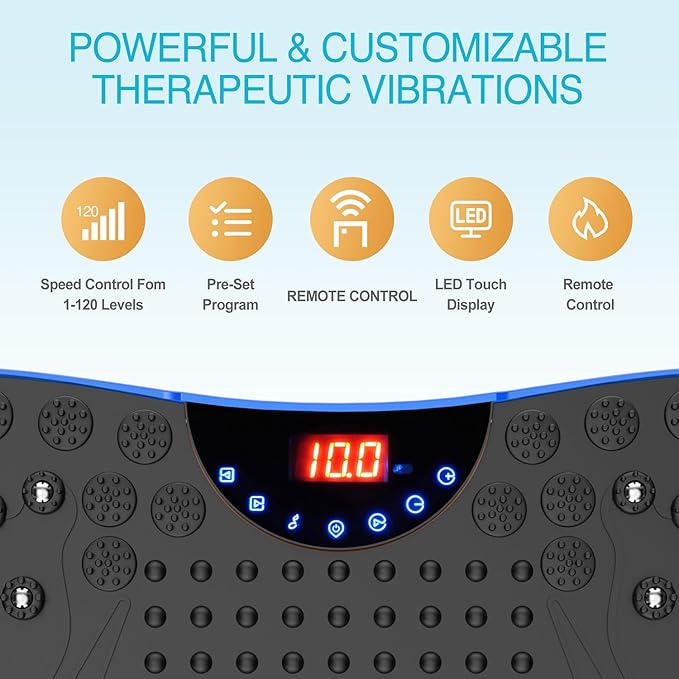 AXV Vibration Plate Exercise Machine Whole Body Workout Portable Mini Vibrate Fitness Platform Lymphatic Drainage Machine for Weight Loss Shaping Toning Wellness Home Gyms Workout (Mini)-Ruum Studio Home