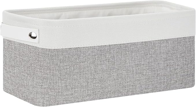 Bidtakay Small Bins for Organization Fabric Baskets for Toilet Paper Storage [4-Pack] Collapsible Narrow Baskets for Towels Socks Organizer Decorative Bins for Nursery Closet Cabinet -15x6x5.5In-Ruum Studio Home