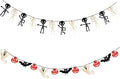 Gift Boutique - 9 Foot Halloween Garland Felt Banner Chain Decorations Indoor & Outdoor Party Supplies 18 Feet Total Pack of 2 Designs Skeletons Bat Pumpkin Ghost-Ruum Studio Home