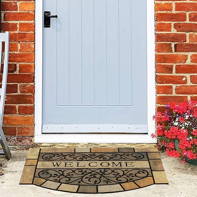 CHICHIC Entrance Door Mat Large 24 x 36 Inch Entry Way Doormat Front Door Rugs Outdoors Heavy Duty Welcome Mat, Non Slip Rubber Back Low Profile for Garage, Patio, High Traffic Area, Vine-Ruum Studio Home