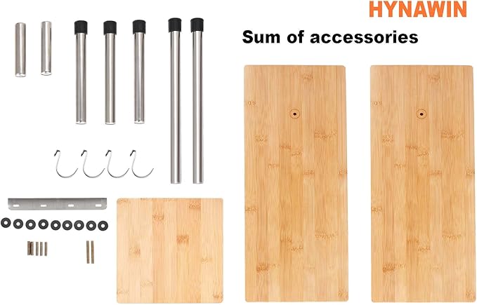HYNAWIN Corner Shelf Bamboo & Metal Storage Spice Rack, 3 Tier Desk Bookshelf Display Shelves Space Saving Organizer, Adjustable Rack for Kitchen, Bed Room, Office-Best Home Décor (Upgraded Shelf)-Ruum Studio Home