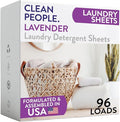 The Clean People Lavender Laundry Detergent Sheets - Laundry Soap - Ultra Concentrated, Recyclable Packaging, Stain Fighting - Lavender, 96 Pack-Ruum Studio Home