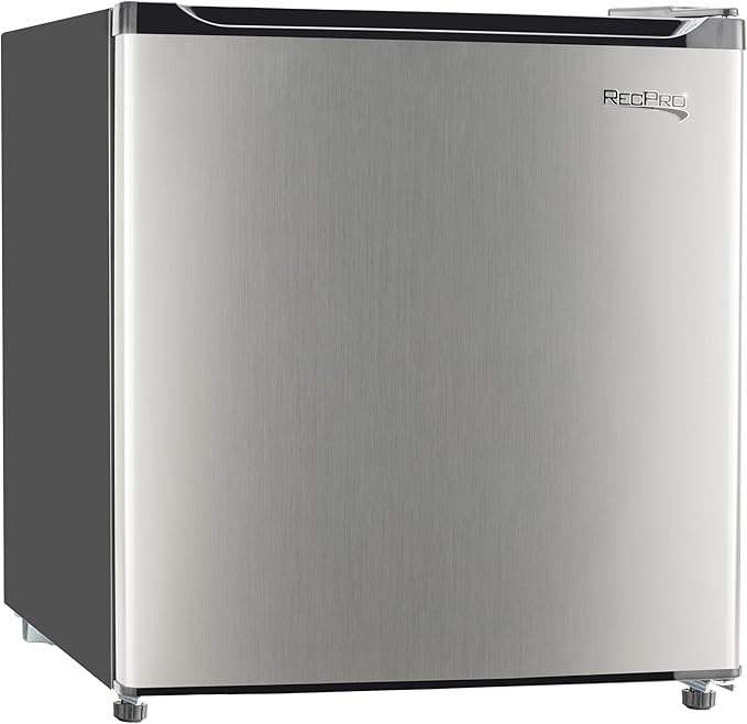 RecPro 1.7 Cu Ft 12V RV Refrigerator | Compact Fridge with Reversible Door, 2L Bottle Door Storage, 7 Temp Settings | Eco-Friendly R600A, Leveling Feet, Wire Shelf | 19.5”H x 17.5”W x 19.8”D-Ruum Studio Home