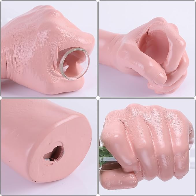 Pink Wall Sculpture,Wall Art Bedoroom,Hand Vase,Funky Flower Vase Decorations,Unique Wall Statue,Home Decor Art-Ruum Studio Home