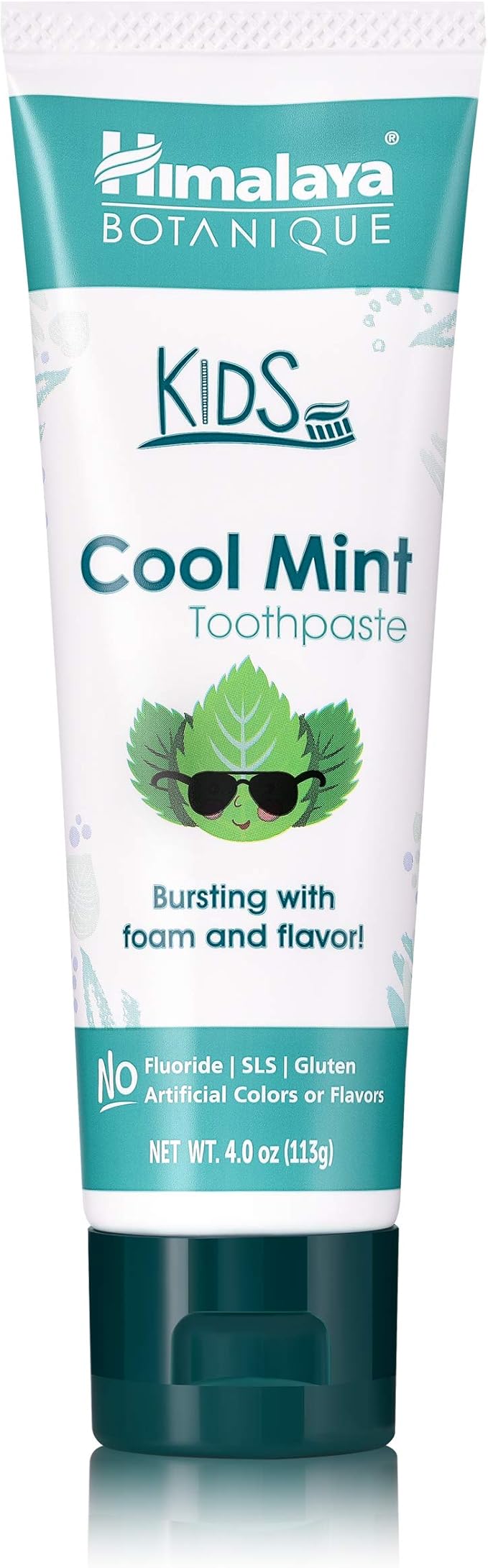 Himalaya Botanique Kids Toothpaste, Cool Mint, Fluoride-Free, Gentle, No Artificial Colors, SLS Free, Gluten Free, Cruelty Free, Vegan, Foaming, 4 Oz, 1 Pack…-Ruum Studio Home