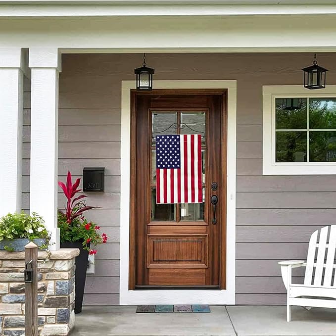 TOPFLAGS Garden Flag Holder with American Flag Garden Flag Banner Hanger for Wall Outside Yard Small 12x18 Inch-Ruum Studio Home