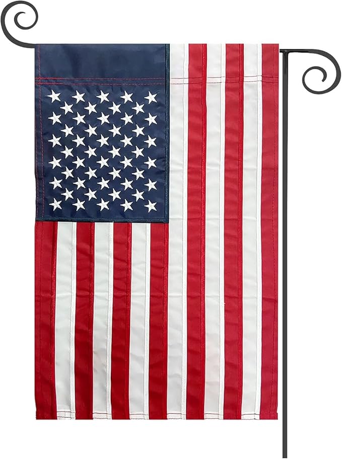 TOPFLAGS American Flag Garden Flag Embroidered Stars 12x18 Inch USA Small Flags for Yard US Flag Decor Outdoor-Ruum Studio Home