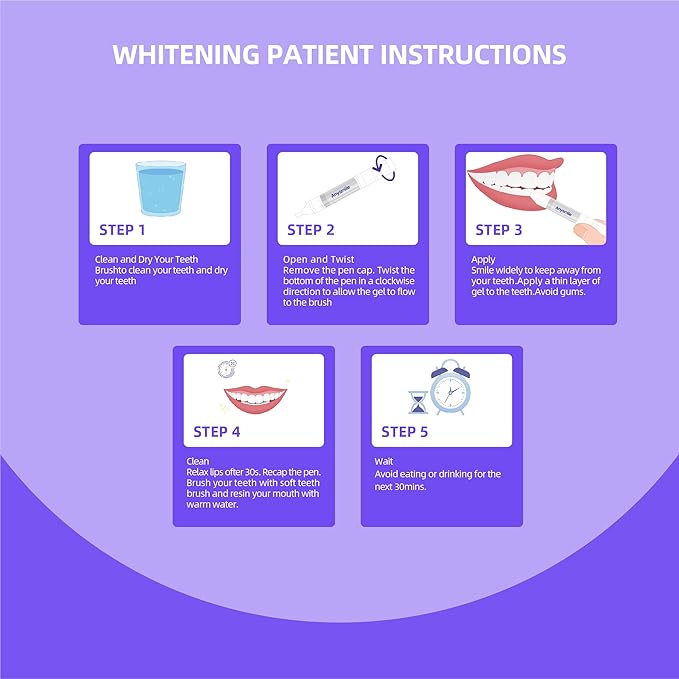 Teeth Whitening Pens Non Sensitive Teeth Whitener Gel with Effective 10% Carbamide Peroxide, 4 Professional Tooth Whitening Gel Pens 2ml/Pen-Ruum Studio Home