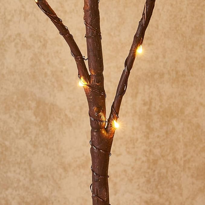 Birchlitland Lighted Brown Branches 32IN 100 LED with Timer Battery Operated, Artificial Tree Branch with Warm,Willow Branch Lights for Home Bedroom Fireplace Christmas Holiday Decoration-Ruum Studio Home