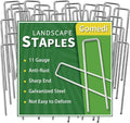 Landscape Staples 6 Inch 120 Pack, Garden Stakes Galvanized Garden Staples 11 Gauge, Plant Cover Stakes for Lawn Weed Barrier-Ruum Studio Home