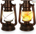 2 Pack Solar Hanging Lantern Outdoor, Solar Powered, Auto On/Off Waterproof LED Flame Umbrella Vintage Lights for Garden, Patio, Yard, Flickering Flameless Candle Mission Lights for Table, Party-Ruum Studio Home