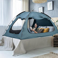 SUNYRISY Bed Canopy Full Size, Indoor Dream Tent for Adults and Kids, 3 Doors Breathable Portable, 80% Blackout Private Space Sleeping-Ruum Studio Home