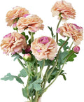 Artificial Ranunculus Flowers 23 Inch Long Stem - 6 Pack Silk Buttercup Stems for Wedding Bouquets, Centerpieces,Home Decor - Realistic Deep Pink Faux Floral Arrangements (Deep Pink)-Ruum Studio Home