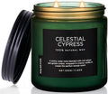 M&SENSE Celestial Cypress - Cedarwood Spice Scent Natural Soy Wax Highly Scented Candle, 11.6oz 2 Wick 70 Hours Long Lasting Candle Woody Scent Gifts for Dad-Ruum Studio Home