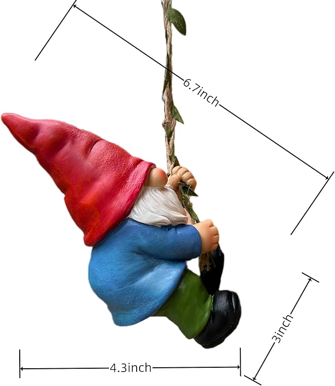 Hanging Gnome Garden Statue Decoration,Climbing Gnomes Statue Figurine Ornament for Indoor Outdoor Home Garden Decor-Ruum Studio Home