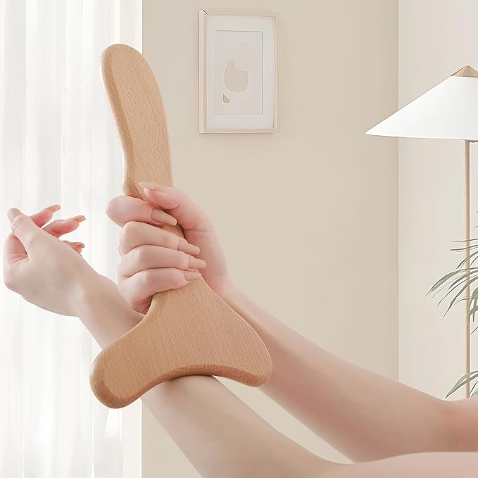 3-in-1 Wood Therapy Massage Tools Lymphatic Drainage Massager Wooden Massager for Maderoterapia,Anti-Cellulite, Body Sculpting & Contouring-Ruum Studio Home