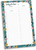 bloom daily planners Undated Daily Planner Notepad with Hourly Schedule for Appointments - Time Block To Do List Planning Pad - 80 Sheets - 6" x 9" - Garden Blooms-Ruum Studio Home