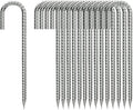 J-Hook-Rebar-Stakes-12 Inch, Ground Stakes Heavy Duty Rebar Stakes for Camping 50pcs Rebar Stakes Rust Proof Coated Metal for Flower Gardens Dog Fence Camping Tents Chicken Coop-Ruum Studio Home