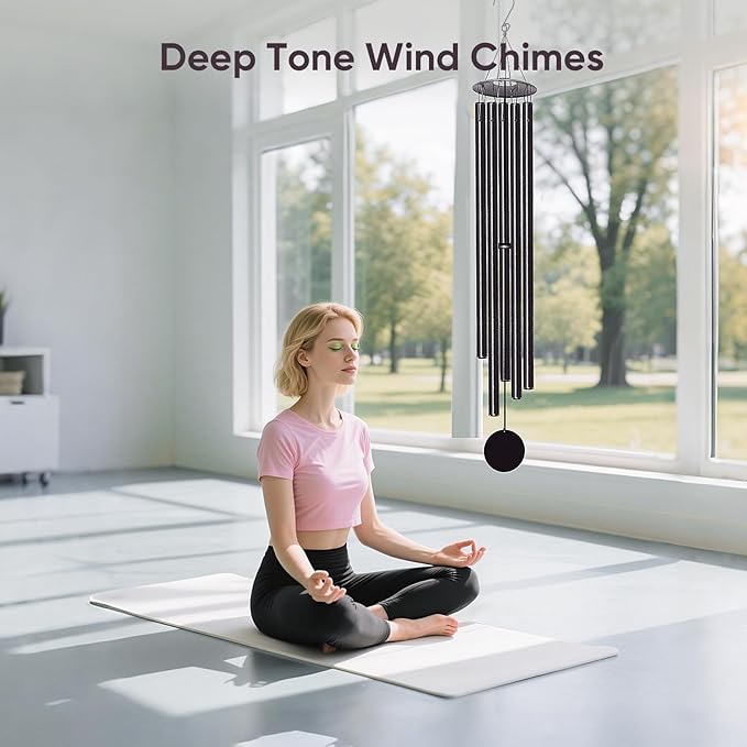 Large Wind Chimes for Outside Deep Tone, 65" Deep Tone Wind Chimes for Outside Porch Garden Patio Balcony Memorial Room Decor, Memorial Sympathy Gift for Loss of Loved One-Ruum Studio Home