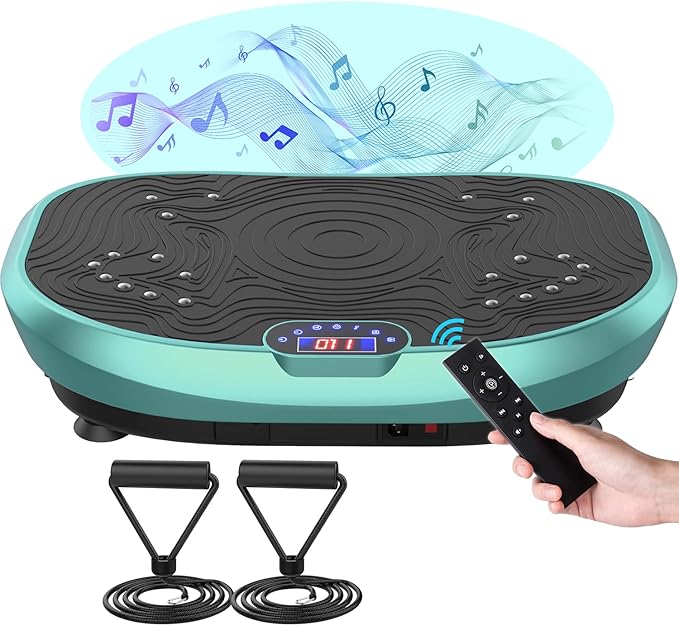 AXV Vibration Plate Exercise Machine Whole Body Workout Power Vibrate Fitness Platform Vibrating Machine Exercise Board for Weight Loss Shaping Toning Wellness Home Gyms Workout-Ruum Studio Home