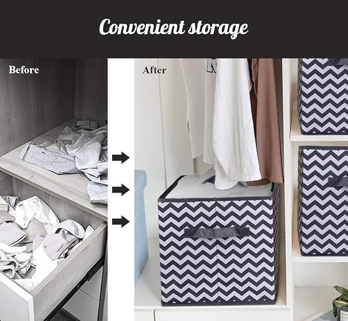 storage box Oxford fabric set of 4, foldable storage box fabric box in cube shape 30x30x30 cm for closet, clothes, books, cosmetics, toys-Ruum Studio Home