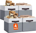 Criusia Fabric Storage Cubes - 13 Inch Large Storage Bins 4 Pack - Clothes Organizer Bins for Closet, Shelves, Cube Organizer/Cubby Collapsible Storage Baskets for Organizing Toys Blanket-Ruum Studio Home